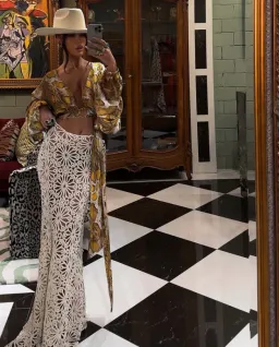 Khirzad Femme Florentina Macrame Top and Skirt Set for rent on The Volte - image 3