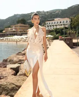 Khirzad Femme Florentina Macrame Top and Skirt Set for rent on The Volte - image 6