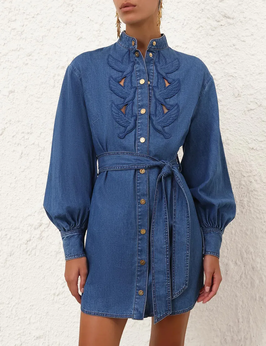 Zimmermann Denim Applique Mini Denim Dress for rent on The Volte - main image