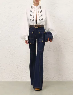 Zimmermann Luna Applique Top Blouse for rent on The Volte - image 2