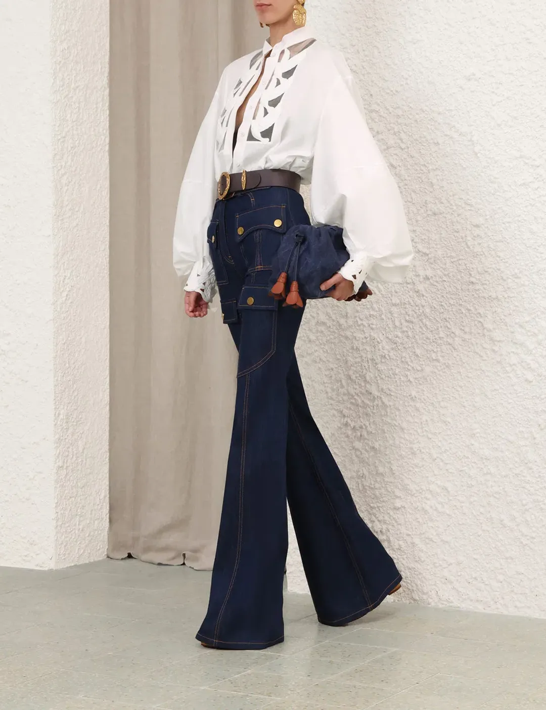 Zimmermann Luna Applique Top Blouse for rent on The Volte - main image