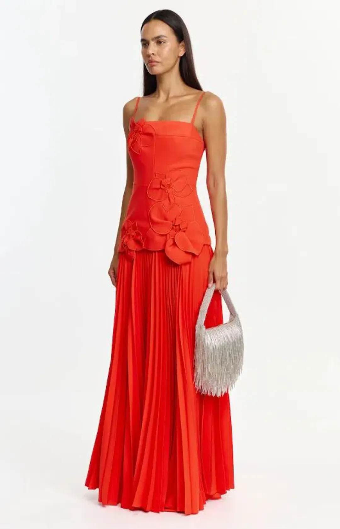 Acler Avision Maxi Dress in Chilli Size 10 for rent on The Volte - main image
