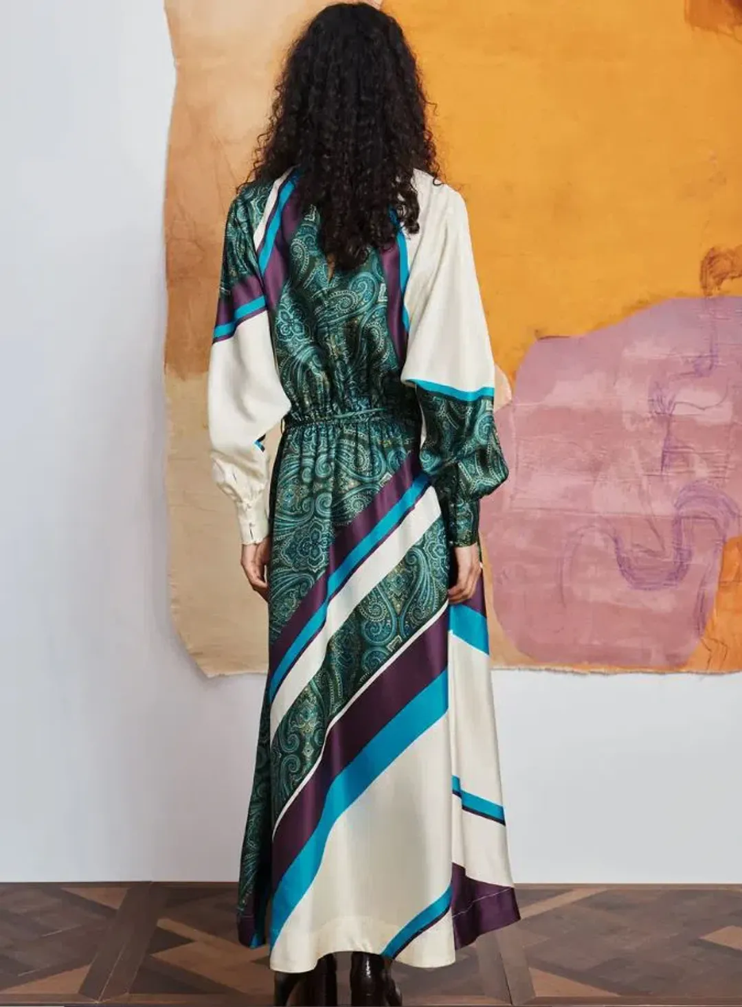 Alemais Joni Silk Midi Dress Size 10 for rent on The Volte - main image