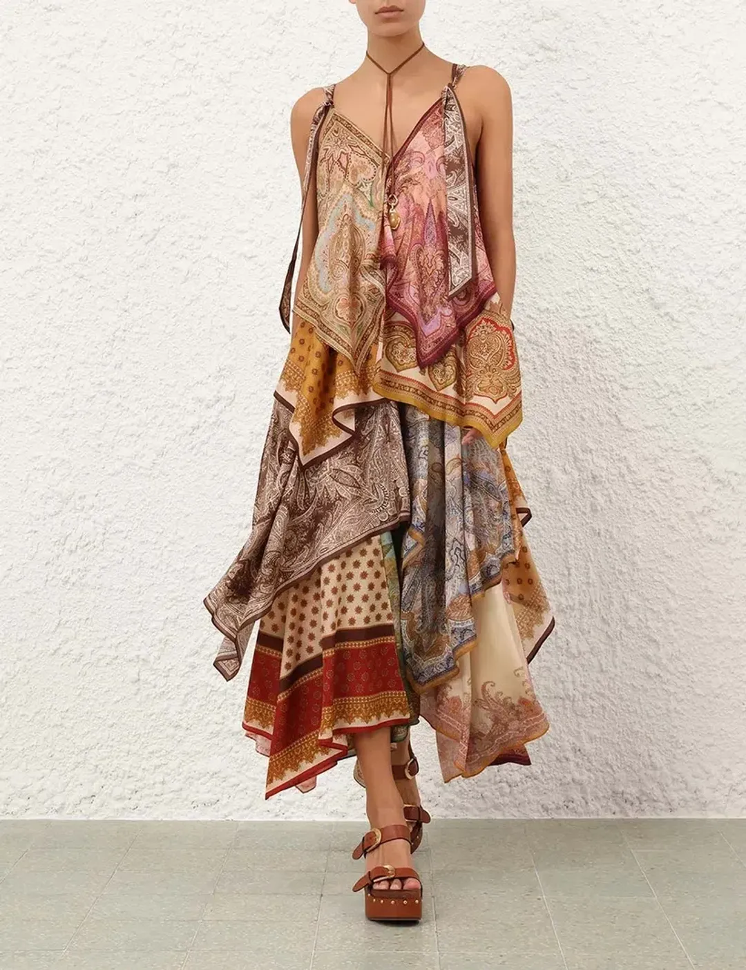 Zimmermann Sundance Scarf Midi Dress - size 1 for rent on The Volte - main image