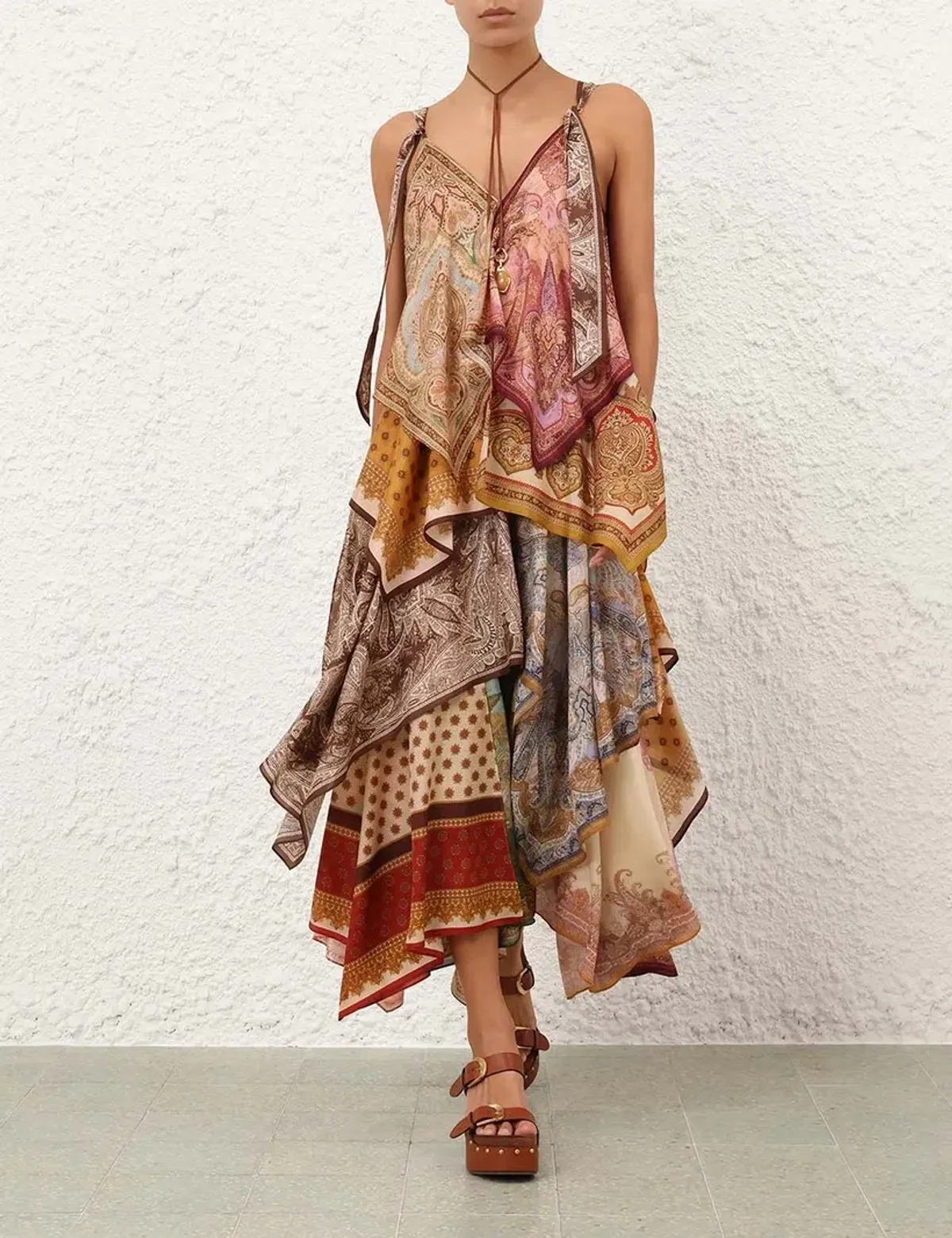 Zimmermann Sundance Scarf Midi Dress - size 1 for rent on The Volte - main image