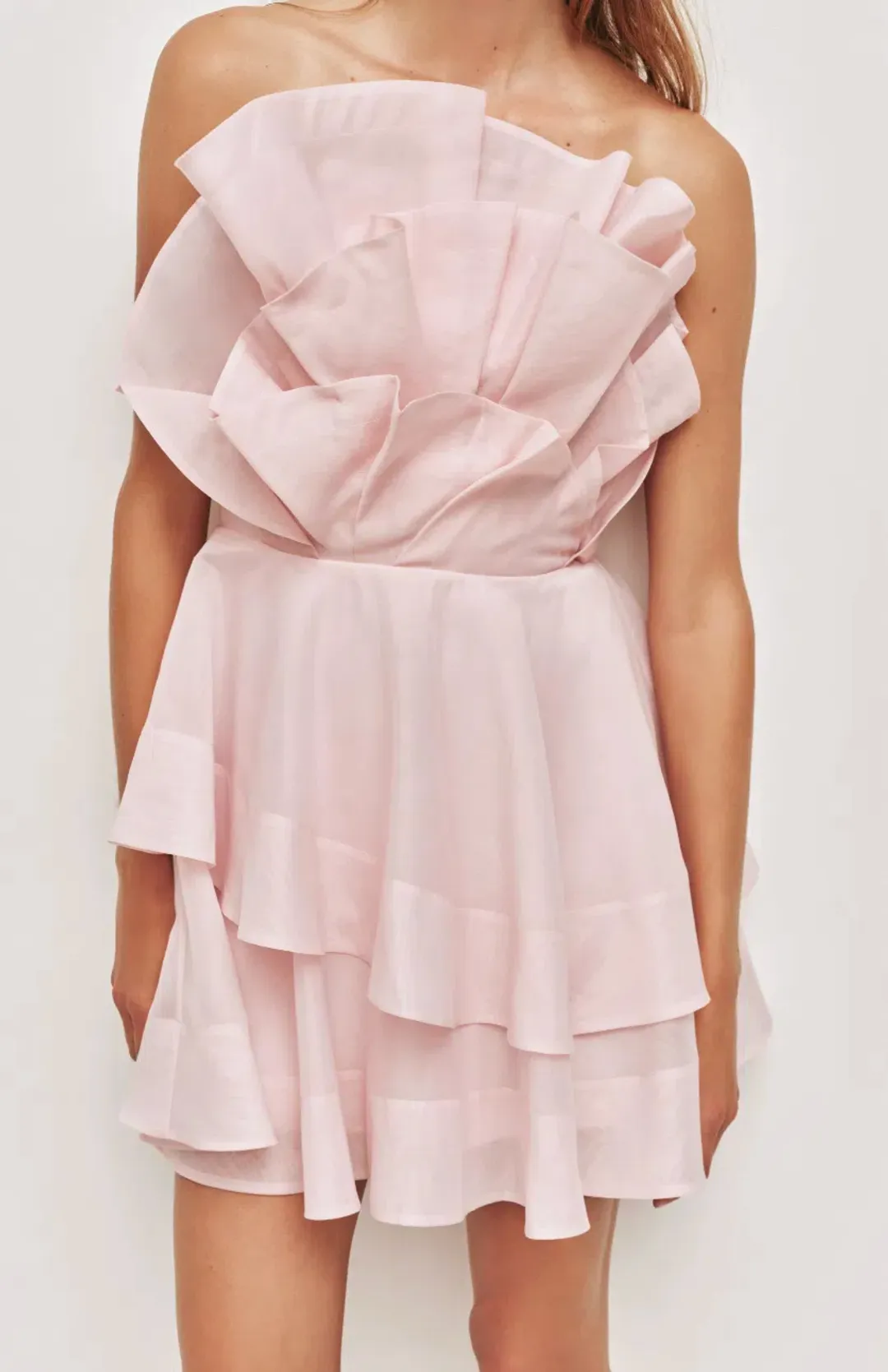 Aje Selestia Mini Dress Pink for rent on The Volte - main image