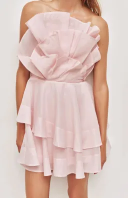 Aje Selestia Mini Dress Pink for rent on The Volte - image 3