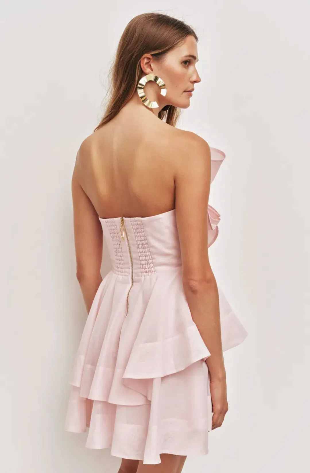 Aje Selestia Mini Dress Pink for rent on The Volte - main image