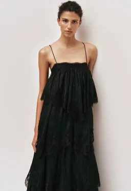 Aje Ophelia Lace Gown in Black - size 8 for rent on The Volte - image 2