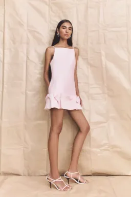 Shona Joy Otis Bubble Hem Mini Dress in Fairyfloss  for rent on The Volte - image 1