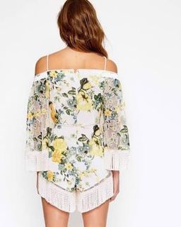 Alice McCall Le Fleur Playsuit Yellow Floral Size 8  for rent on The Volte - image 3