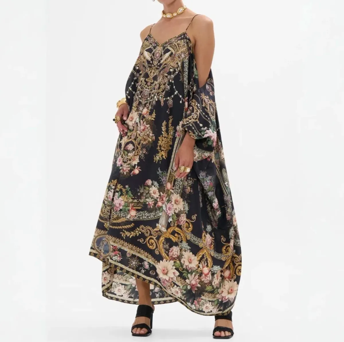 SHOESTRING STRAP KAFTAN - DYNASTY DAZE One Size for rent on The Volte - main image