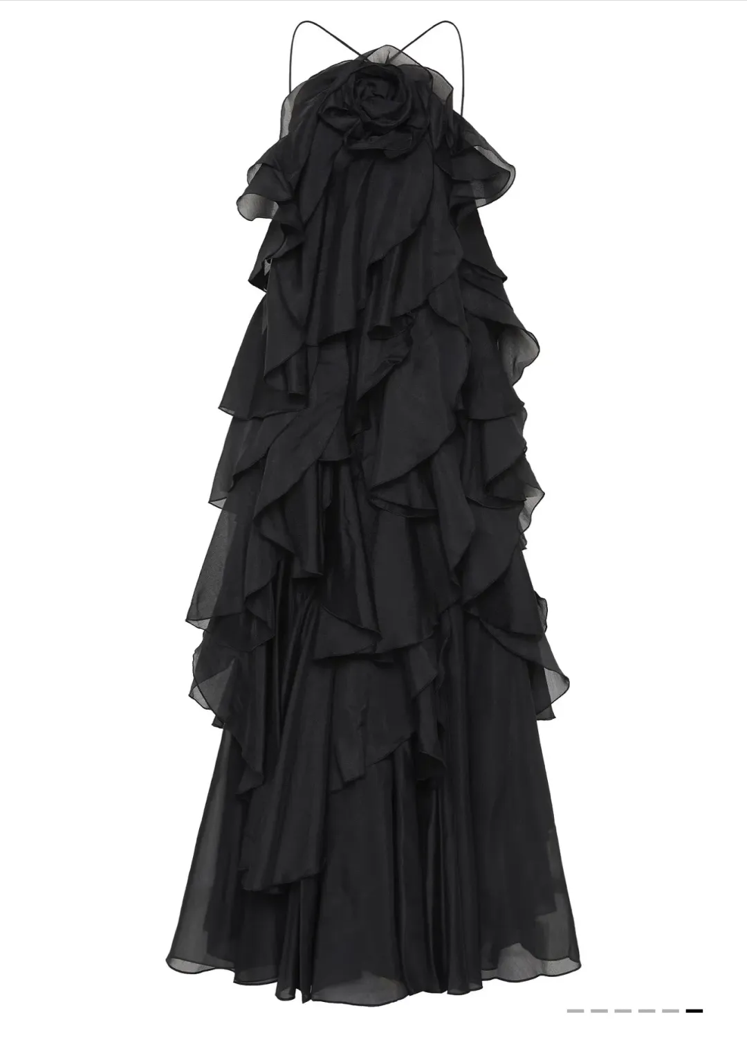 AJE PANDOREA LAYERED MAXI DRESS BLACK 16 for rent on The Volte - main image