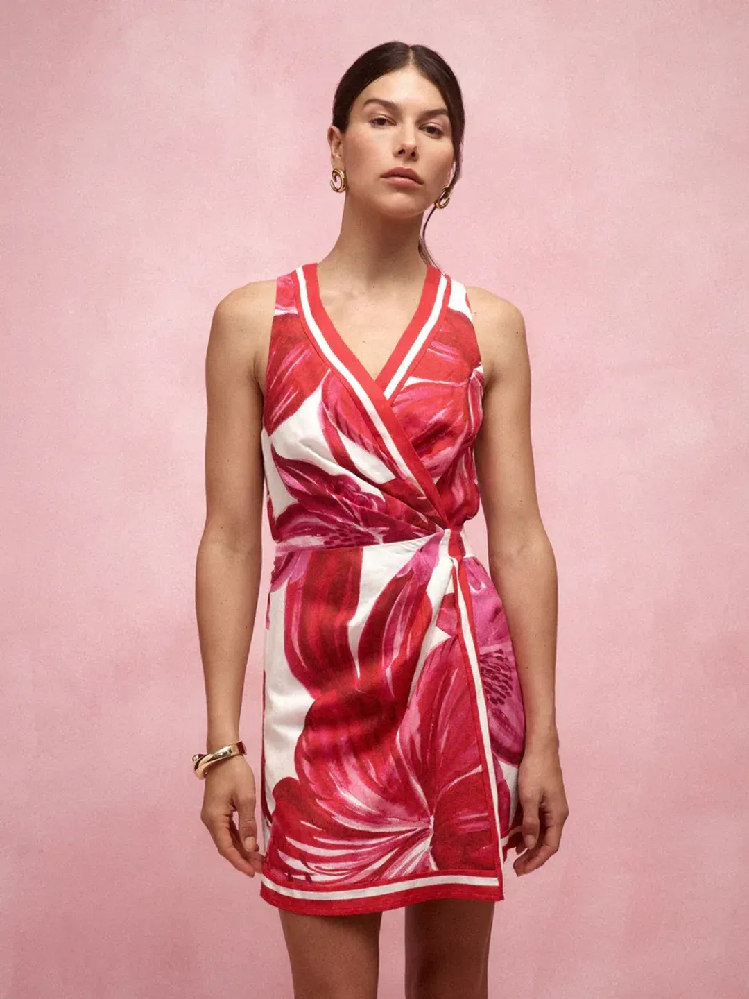 Sheike Antigua Mini Wrap Dress  Size 8 for rent on The Volte - main image