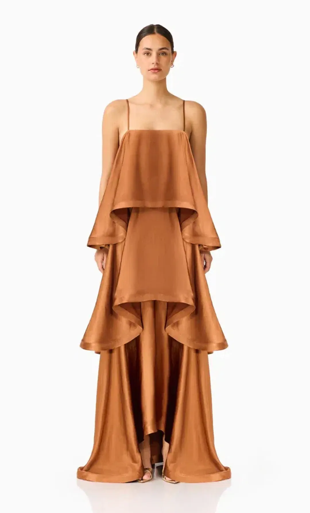 Elliatt Tilly Tiered Maxi- Toffee M for rent on The Volte - main image