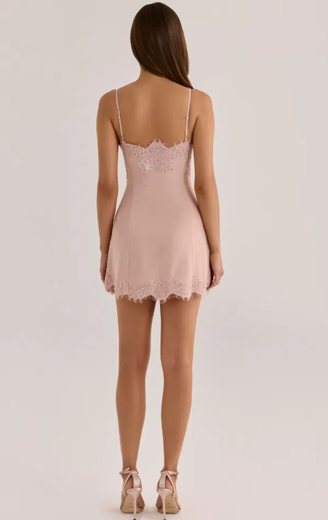 House of CB Soraya blush custom hand beaded embellished mini dress - limited edition Regular cup and Regular Length Size L for rent on The Volte - main image