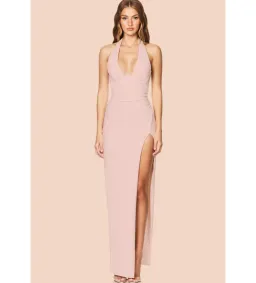 Nookie Cinema Halter Gown in Prima Size S/AU8 for rent on The Volte - image 1
