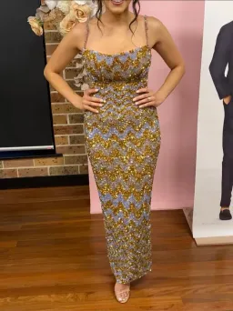 Rachel Gilbert Callum Gown Gold 2/AU10 for rent on The Volte - image 6
