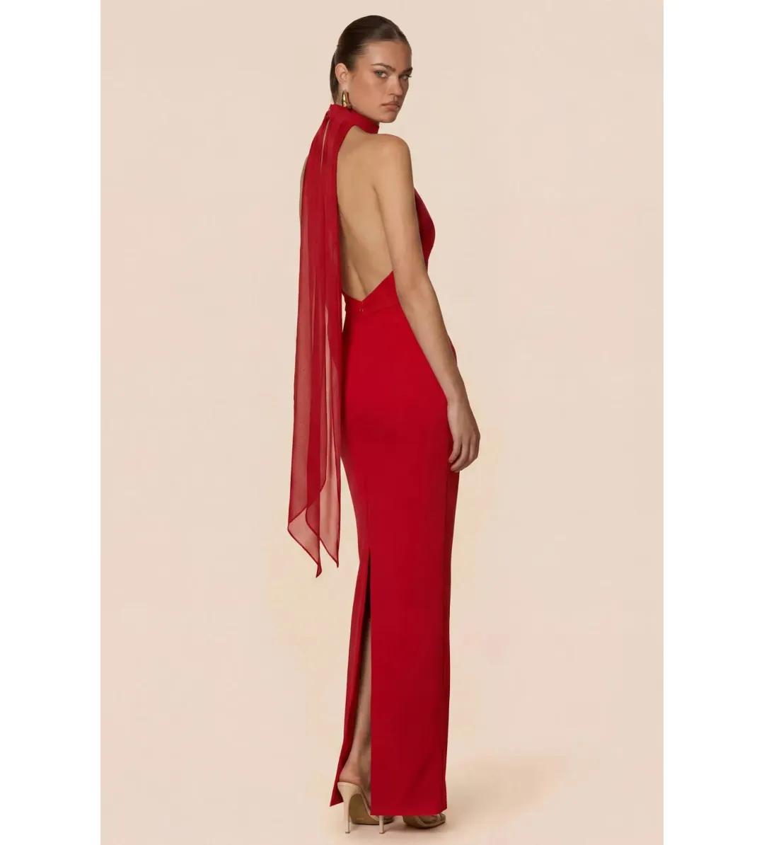 Nookie Martini Halter Gown in Red Size S/AU8 for rent on The Volte - main image