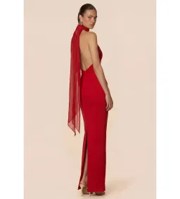 Nookie Martini Halter Gown in Red Size S/AU8 for rent on The Volte - image 3