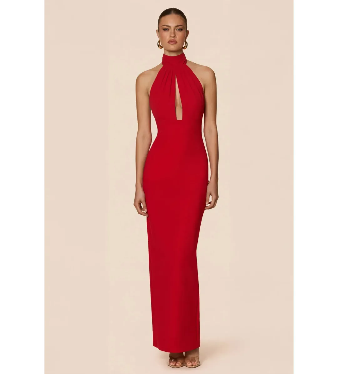 Nookie Martini Halter Gown in Red Size S/AU8 for rent on The Volte - main image
