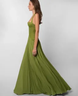 Fenity Gaia Dress in Green Size S/8 for rent on The Volte - image 2