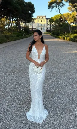 Misha Sapphire white gown size XS for rent on The Volte - image 1