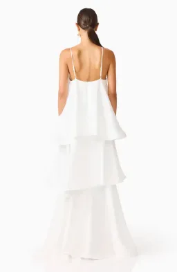 Elliatt Tilly Tiered Maxi Dress in White for rent on The Volte - image 2