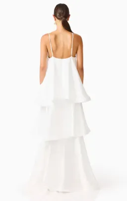Elliatt Tilly Tiered Maxi Dress in White for rent on The Volte - image 2