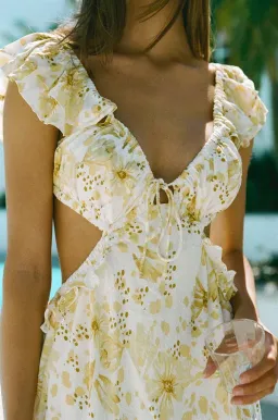 Sabo Skirt Archa Maxi Dress - Yellow - XS for rent on The Volte - image 4