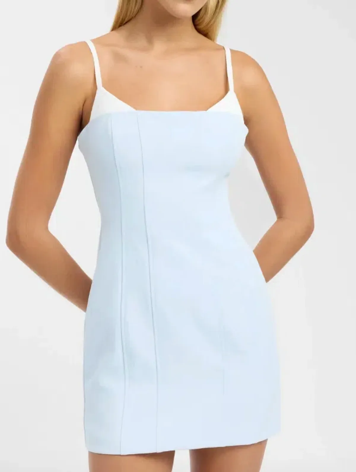 Kookai Ariel Contrast Mini Dress for rent on The Volte - main image