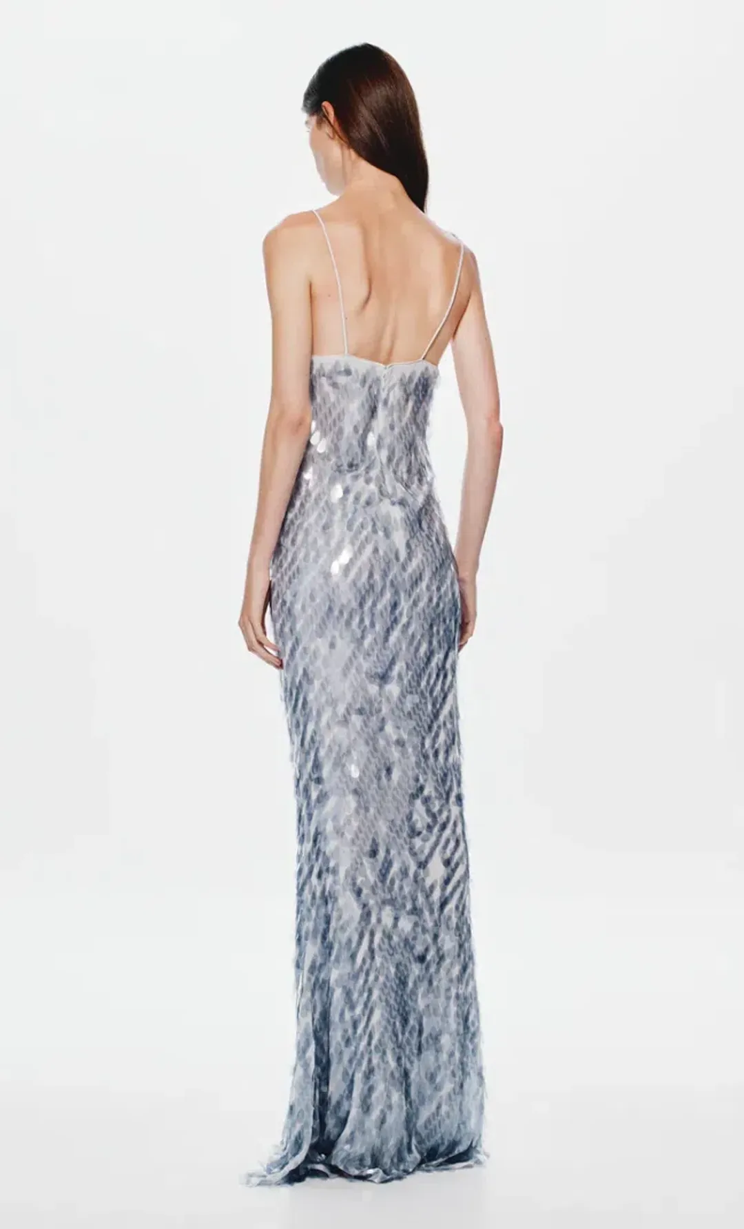 Misha | Sapphire Gown (Dove Grey) for rent on The Volte - main image