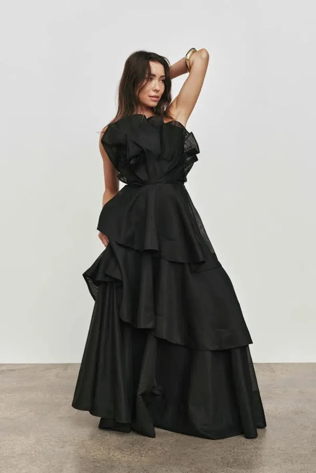 🖤 AJE Selestia Gown – Black – Size 12 AU - Formal Maxi Dress 🖤 for rent on The Volte - main image