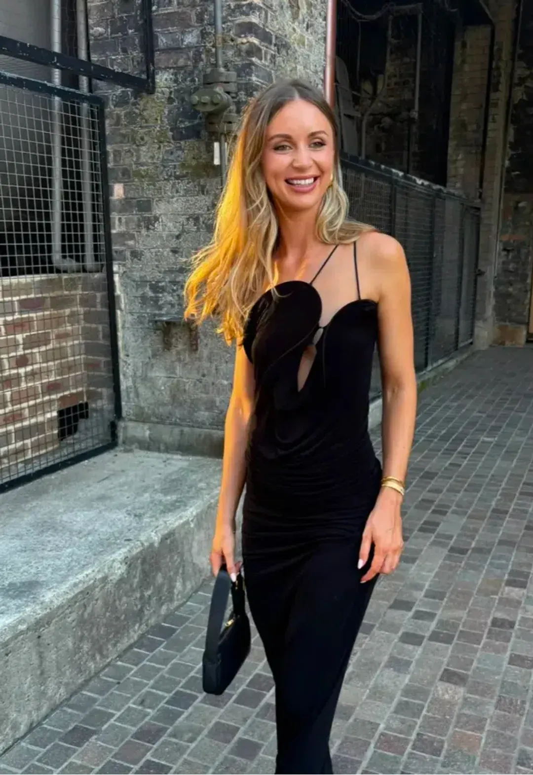 BNWT Christopher Esber Black Wave Coil Dress - Size 8 AU for rent on The Volte - main image