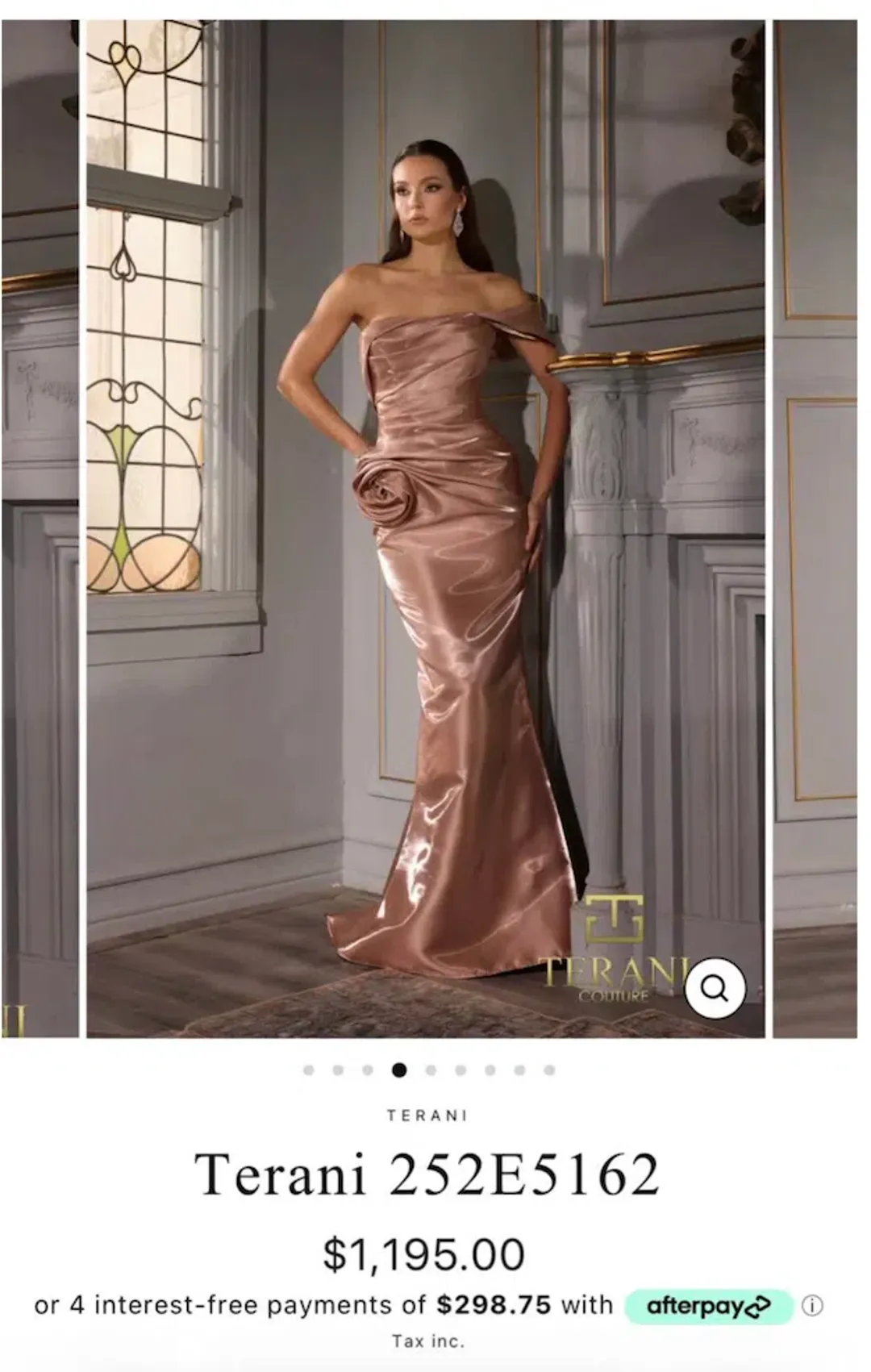 Duchess Boutique Dress Terani Couture Gown Champagne Nude color Size 16-18 for rent on The Volte - main image