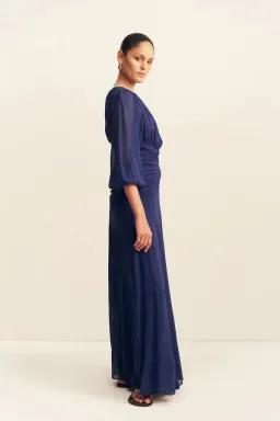 Shona Joy Romy High Neck Balloon Sleeve Maxi Dress; size 12 for rent on The Volte - image 4
