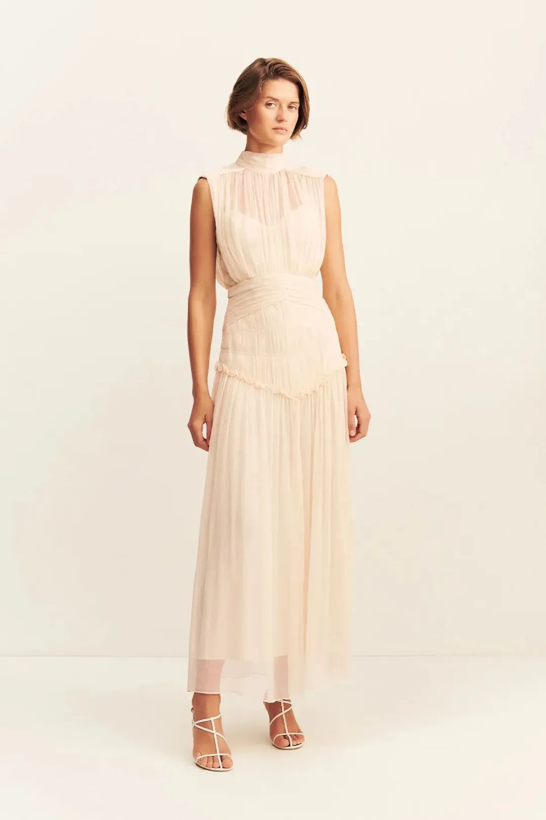 Shona Joy Clemence High Neck Midi Dress; size 10 for rent on The Volte - main image