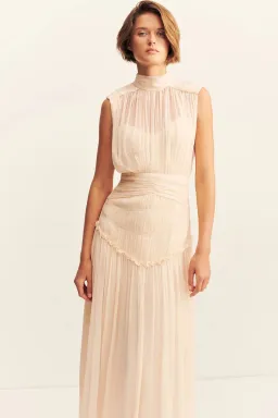 Shona Joy Clemence High Neck Midi Dress; size 10 for rent on The Volte - image 4