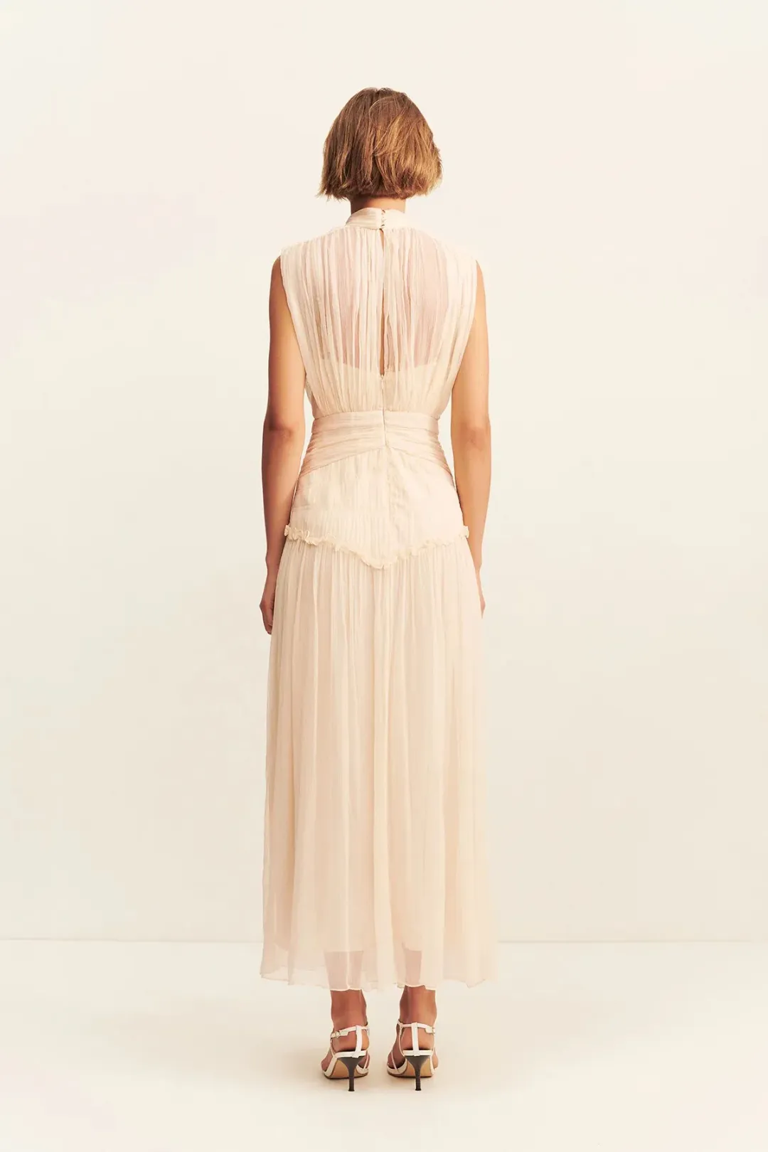 Shona Joy Clemence High Neck Midi Dress; size 10 for rent on The Volte - main image