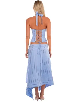I AM DELILAH Sabrina set corset & skirt in blue for rent on The Volte - image 3