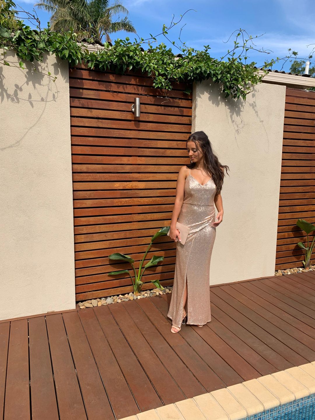 Bariano Marianne Sequin Dress size 8 for rent on The Volte - main image