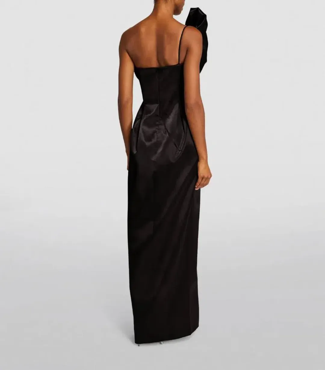 🖤 RACHEL GILBERT Vivi Gown – Black – Size 8 AU - Embellished Satin Formal Maxi Dress 🖤 for rent on The Volte - main image