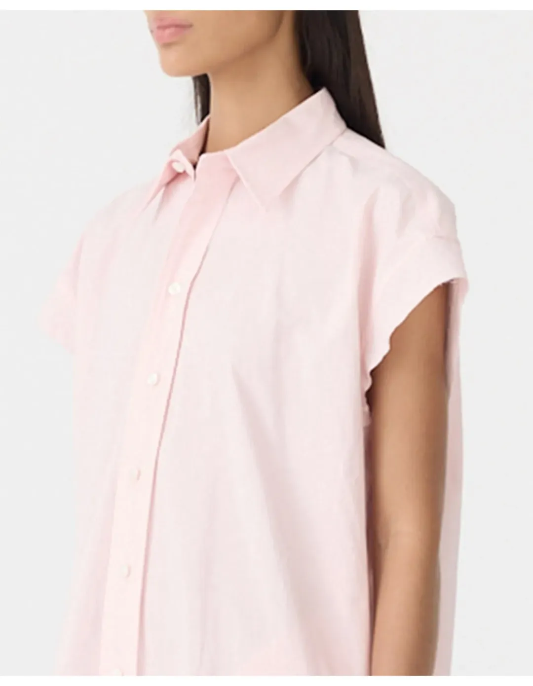 Bassike Crushed Cotton Sleeveless Dress Size 0 Soft Pink for rent on The Volte - main image