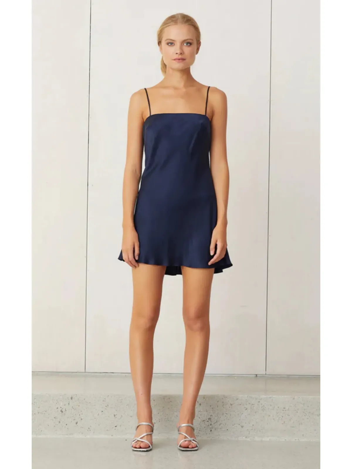 Bec & Bridge Classic Mini Slip Dress Navy Size AU 6 for rent on The Volte - main image