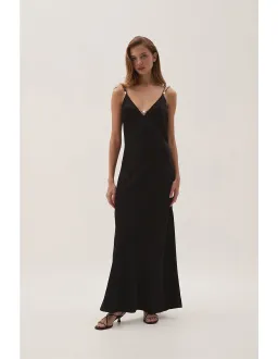 Aje Studio Agate cross back black dress 10 for rent on The Volte - image 3