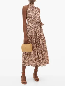 Zimmermann Silk Swing Midi Dress Print Size 12 for rent on The Volte - image 1