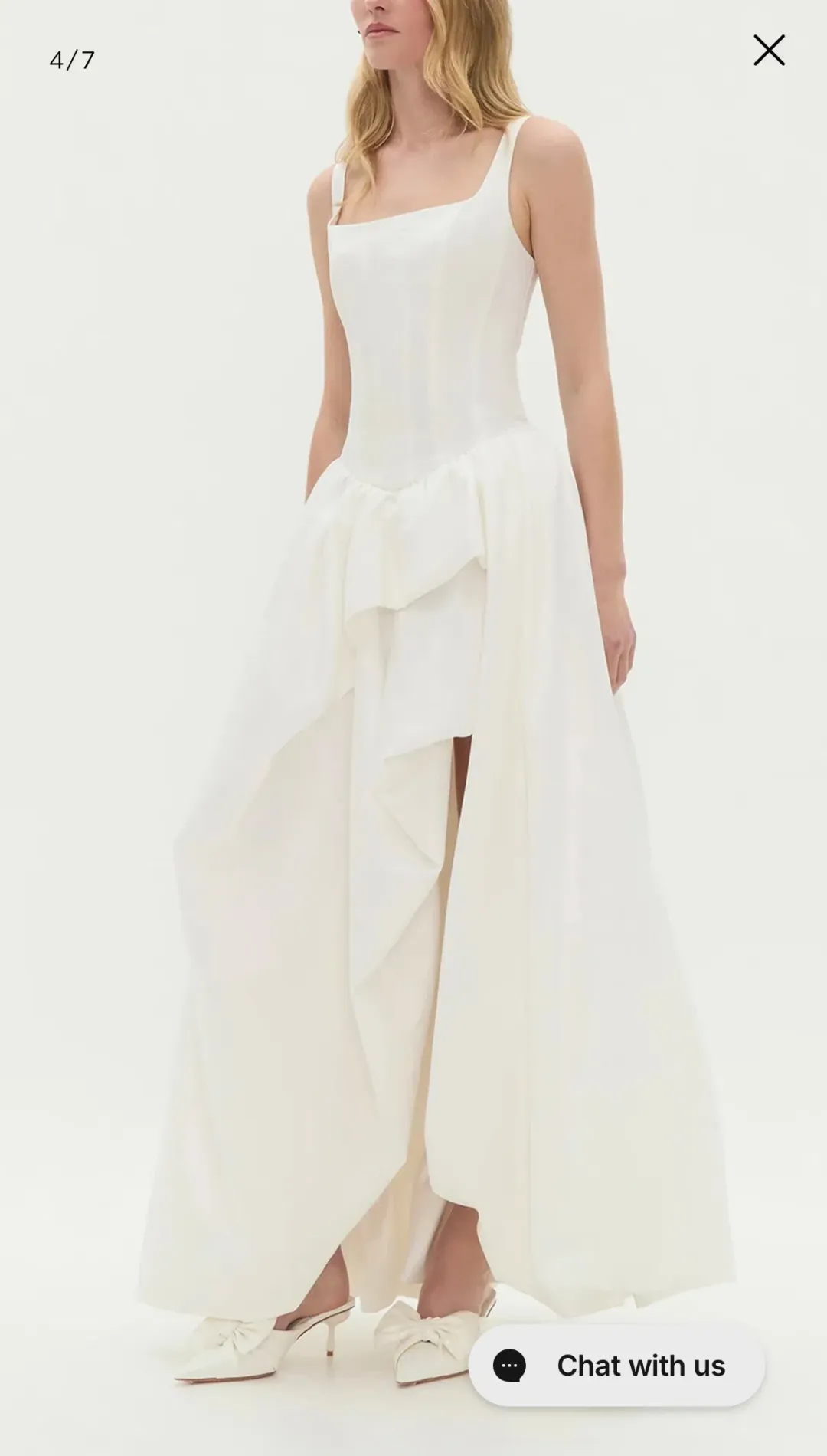 Aje Alani Gown in Ivory size 8  for rent on The Volte - main image