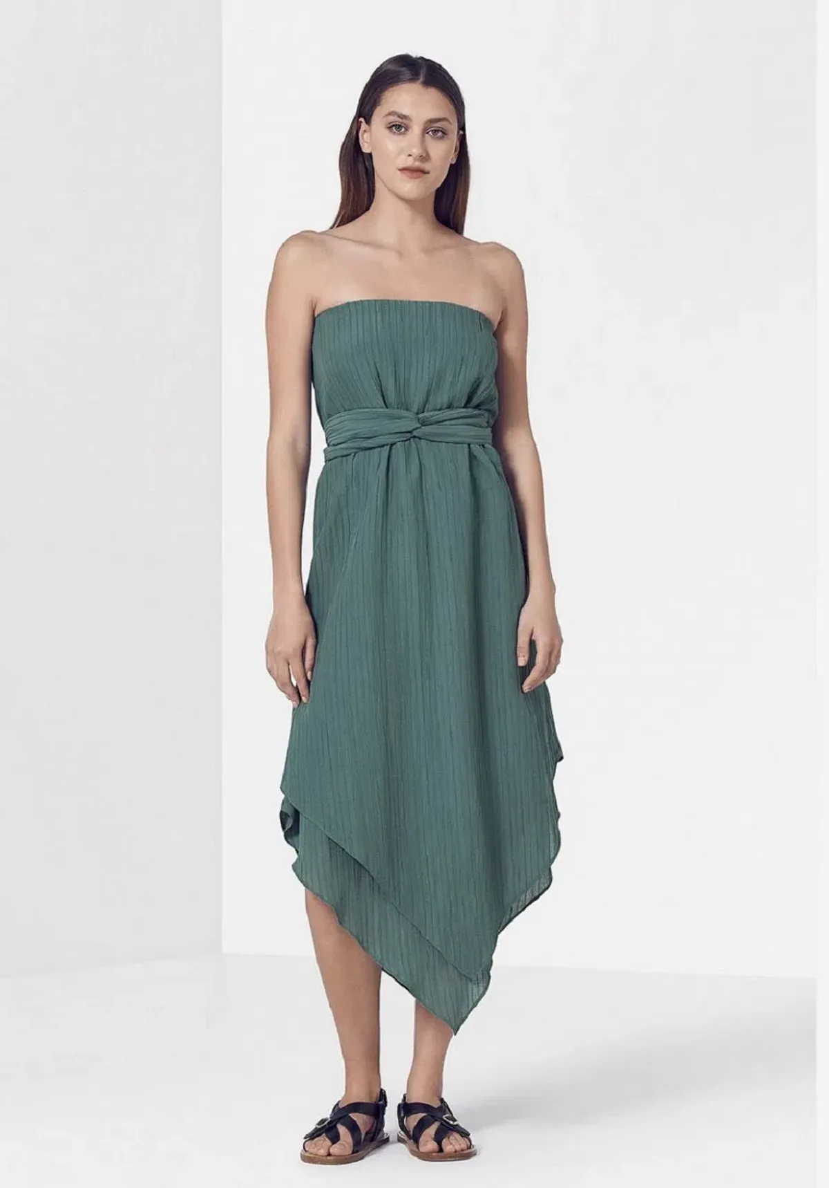 Viktoria & Woods Splendour Midi Dress Green Size 4 for rent on The Volte - main image