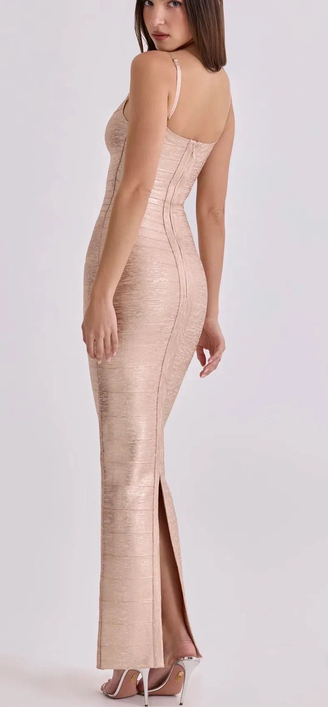 House of CB Champagne Bandage Maxi XS for rent on The Volte - main image