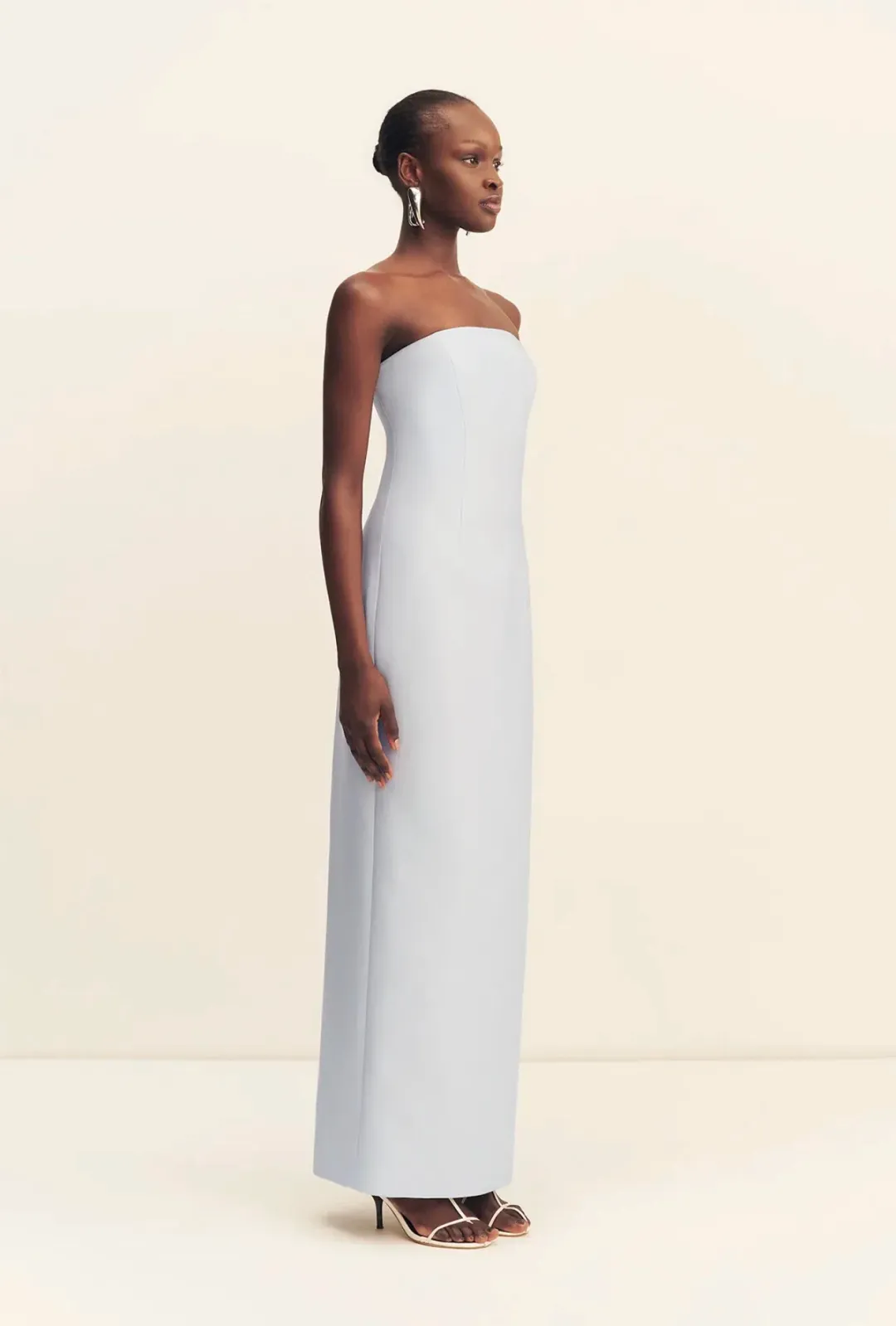 Shona Joy Otis Strapless Panneled Maxi Dress Sky Size 10 for rent on The Volte - main image